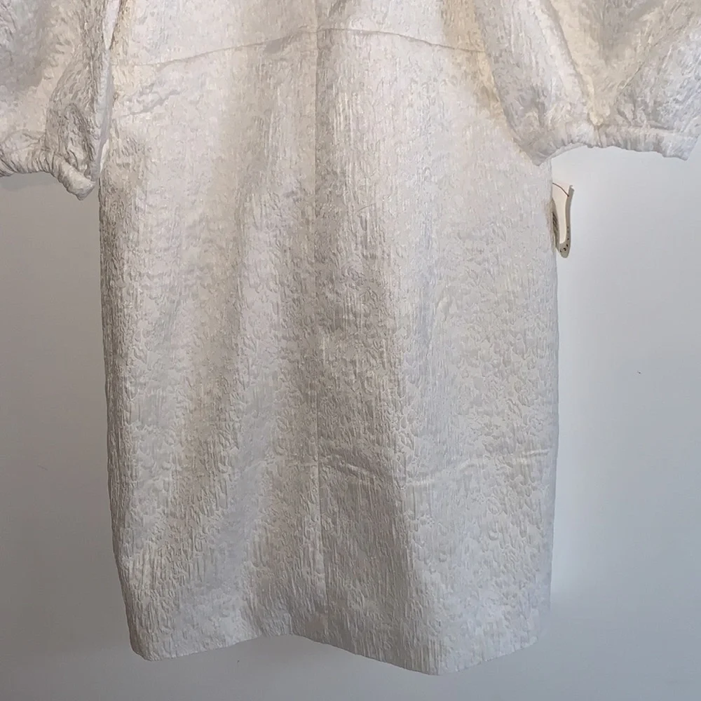 Bardot | Marnie Mini Dress Puff Sleeve in Ivory Size M - Picture 14 of 14